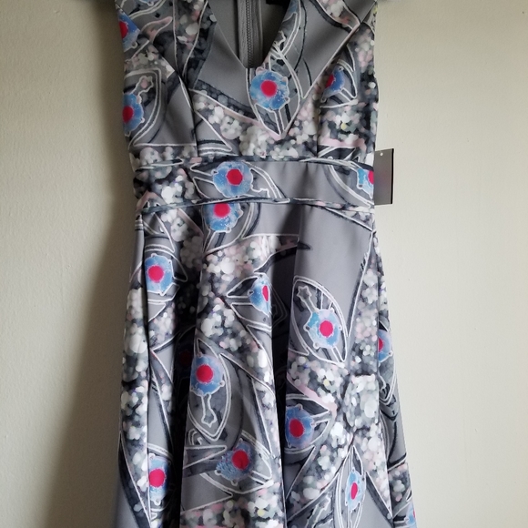 Cynthia Rowley Abstract Neoprene Scuba Skate Dress - Picture 6 of 6